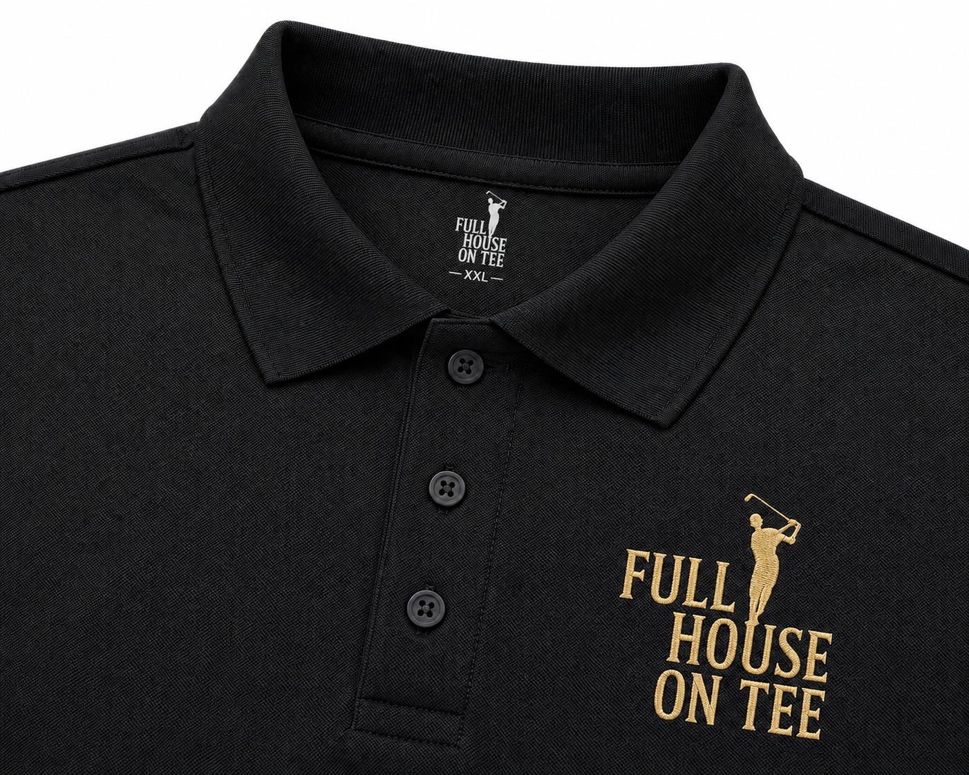 FHT Signature Golf Polo Black - Image 4